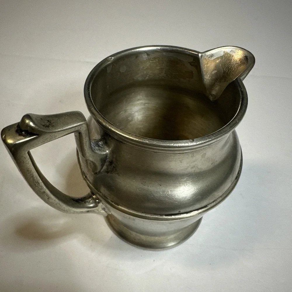 Vintage Wear-Brite Pewter Cream Pitcher Nickel Silver No Lid